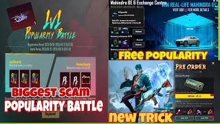 3.6 Update Popularity Battle In Bgmi || Big scam popularity battle || Rre Order Event In Bgmi | bgmi