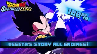 Vegeta's Story ALL ENDINGS! | Dragon Ball: Sparking! ZERO