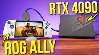 ASUS ROG Ally + RTX 4090 is INSANE! 🤯