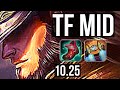 TWISTED FATE vs NASUS (MID) | 2.7M mastery, 1000+ games, 4/1/4 | KR Diamond | v10.25