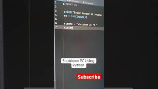 Shutdown your system using Python | Python Programming Tutorial | Automate Boring Task with Python