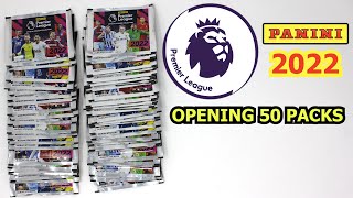 Opening *50 PACKS* of Panini Premier League Stickers 2022 - Mikes Cards and Stickers # 143