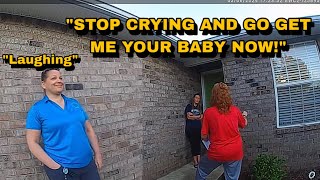 CPS Worker Laughs While Taking Child Away From Mother