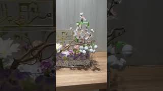 purple color artificial arrangement #flowers #shortvideo #tutorial #explore #youtubeshorts #diy