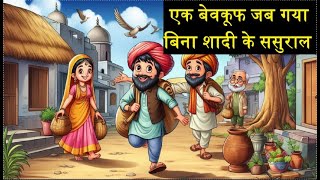 एक बेवकूफ जब गया बिना शादी के ससुराल  | HIndi MOral Story | Animation Story in Hindi