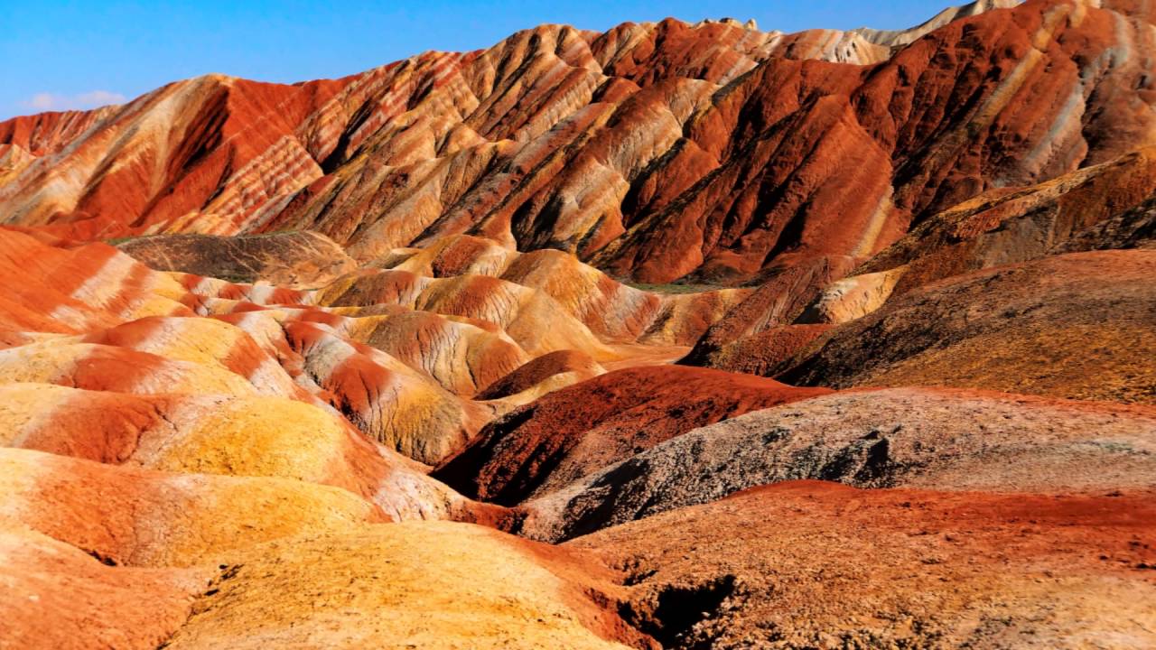 Rainbow Mountain Gansu Zhangye Danxia Landform - YouTube