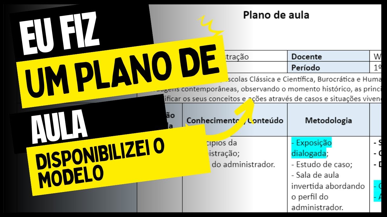 Plano De Aula: Realizando O Passo A Passo (#planodeaula #ensino #aula # ...