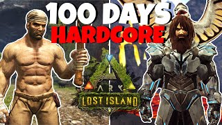 I Survived 100 Days in Hardcore on ARK'S NEWEST DLC! [Lost Island] | Ark: Survival Evolved