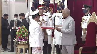 President Kovind presents Ati Vishisht Seva Medal to Rear Admiral (Now Vice Admiral) Ajay Kochhar