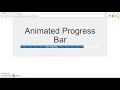 Animated Upload Progress Bar - Bootstrap