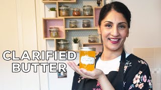 How To Clarify Butter | Homemade Desi Ghee | Easy \u0026 Simple Clarified Butter Recipe