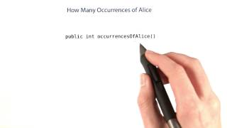 Occurrence of Alice - Intro to Java Programming