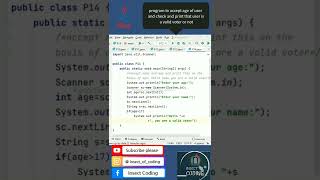 voting program in java | #java | #javaprogramming | #shorts