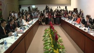 Raw: US and Cuban Diplomats Meet in Havana