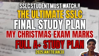 The Ultimate SSLC Full A+ Study Plan🥳My Christmas Exam Marks😭SSLC students must watch this|Vlog-23