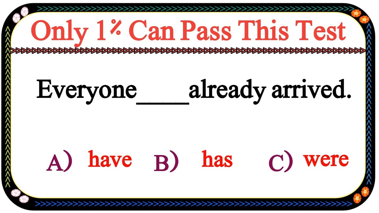 Mixed Grammar Test Can You Score Over 95 Youtube
