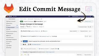 How to change commit message in GitLab (Code Adjust)
