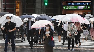 緊急事態宣言解除初日　台風接近の中 通勤の波途切れず