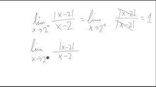 One sided Limit Example with Absolute Value
