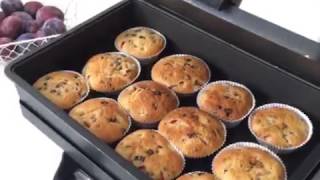 Fluffige Pflaumen-Schoko-Muffins im MULEX Kontaktgrill