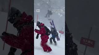 IN A MINUTE: Skiers climb up mountain in Hokkaido amid heavy snowfall #shorts