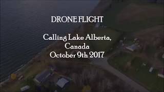 Drone Flight over Calling Lake, Alberta, Canada. October 9th 2017