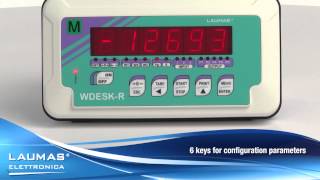 WDESKR - ABS weight indicator with red LED display IP67 protection rating - LAUMAS