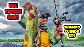 Catching BFS Bass and Pickerels in a Storm - 2021 Shimano Curado BFS XG