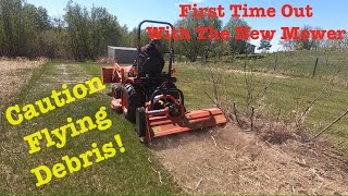 First time using the new flail mower on the B2601