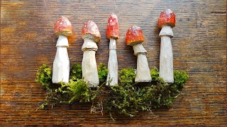 How to whittle a mushroom DIY #craftideas #diycrafts #woodcrafts #craftingideas #whittling #crafting