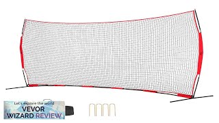 VEVOR Barricade Backstop Net 16x10 ft Ball Sports Barrier Netting Portable Practice Review