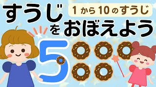 数字｜知育動画でおぼえよう！｜数字の読み方・書き方｜０・１・２歳｜赤ちゃん・幼児向け動画