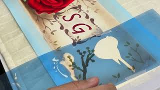 DICA DE COMO PINTAR PASSARO COM STENCIL l ATELIE VANESSA MARTINS