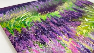 Beautiful Lavender Field/ Easy Acrylic Painting Tutorial For Beginners Step By Step #175
