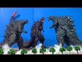 GODZILLA EARTH vs LEGENDARY GODZILLA vs SHIN GODZILLA an epic battle stop motion