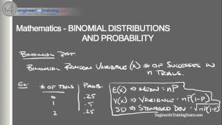 Binomial Distribution and Probability - Fundamentals of Engineering FE EIT Exam Review