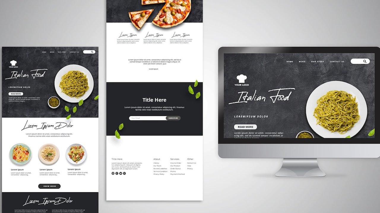 Create A Responsive 'Food / Restaurant' Website Design Using HTML CSS ...