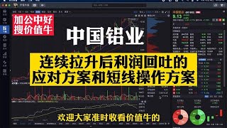 中国铝业：连续拉升后利润回吐的应对方案，短线支撑和加仓点分析