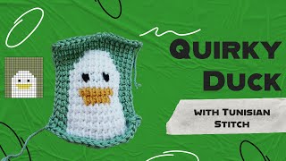 Quirky Duck Tapestry Crochet | Tunisian Simple Stitch