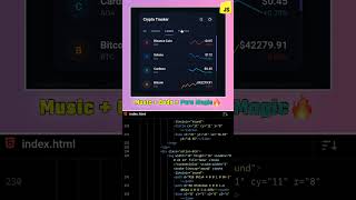 đ Build a Live Crypto Tracker in 60 Secs! | HTML, CSS, JS #shorts #devziaul