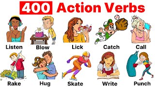 400 Action Verbs (Past, Present, & Future Tenses ) | Common Action Verbs in English | Action Words