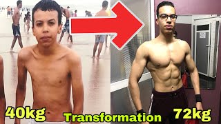 Crazy natural body transformation skinny to shredded (motivation)