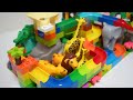 satisfying building blocks marble run very popular giraffe family and other animal block coasters