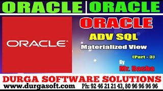 Oracle Tutorial || online training|| Adv Sql | Materialized View Part - 3 by basha