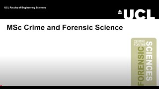 MSc Crime and Forensic Science