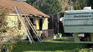 Crews respond to Blue Grass house fire