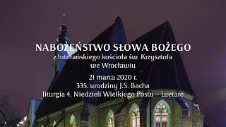 Nabożeństwo Słowa – 335. rocznica urodzin J.S. Bacha HD