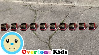 Ten Little Buses | Overtone Kids Nursery Rhyme and Baby Song