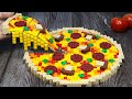 LEGO FAST FOOD: Ultimate Crazy CHEESY SAUCE PIZZA | Stop Motion Cooking Compilation