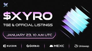 $𝗫𝗬𝗥𝗢 𝗧𝗚𝗘 \u0026 𝗢𝗙𝗙𝗜𝗖𝗜𝗔𝗟 𝗟𝗜𝗦𝗧𝗜𝗡𝗚𝗦 - 𝗝𝗮𝗻𝘂𝗮𝗿𝘆 23 #xyro #airdrop #airdropcrypto #airdropclaim #bitcoin